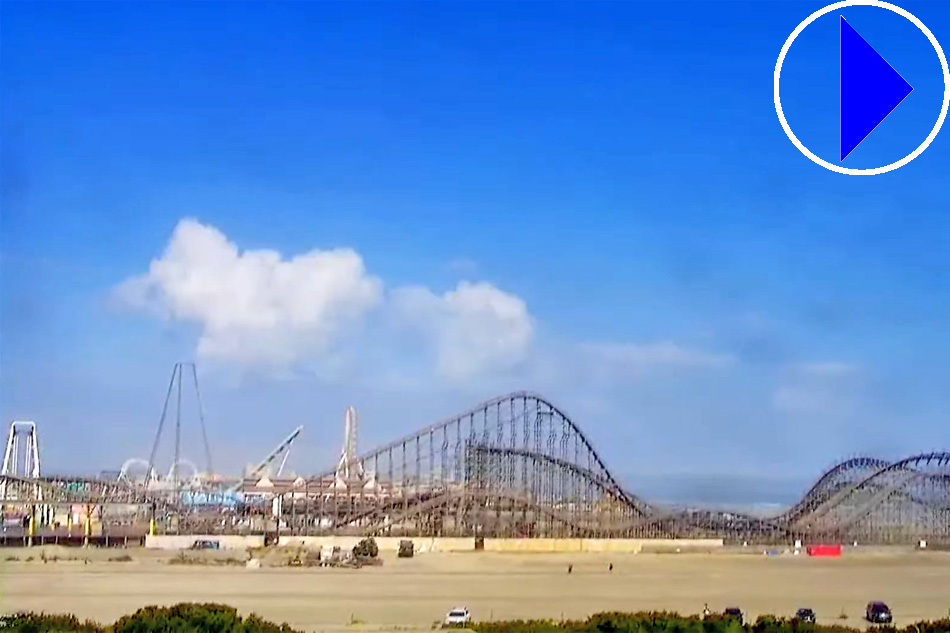 great white roller coaster at wildwood