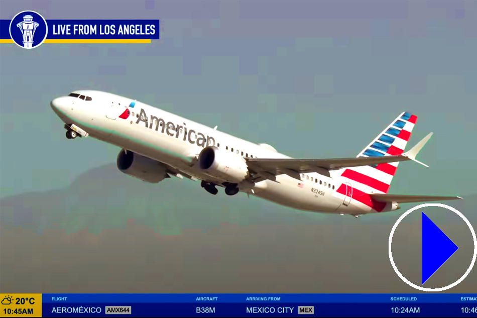 aeroplane at los angeles airport