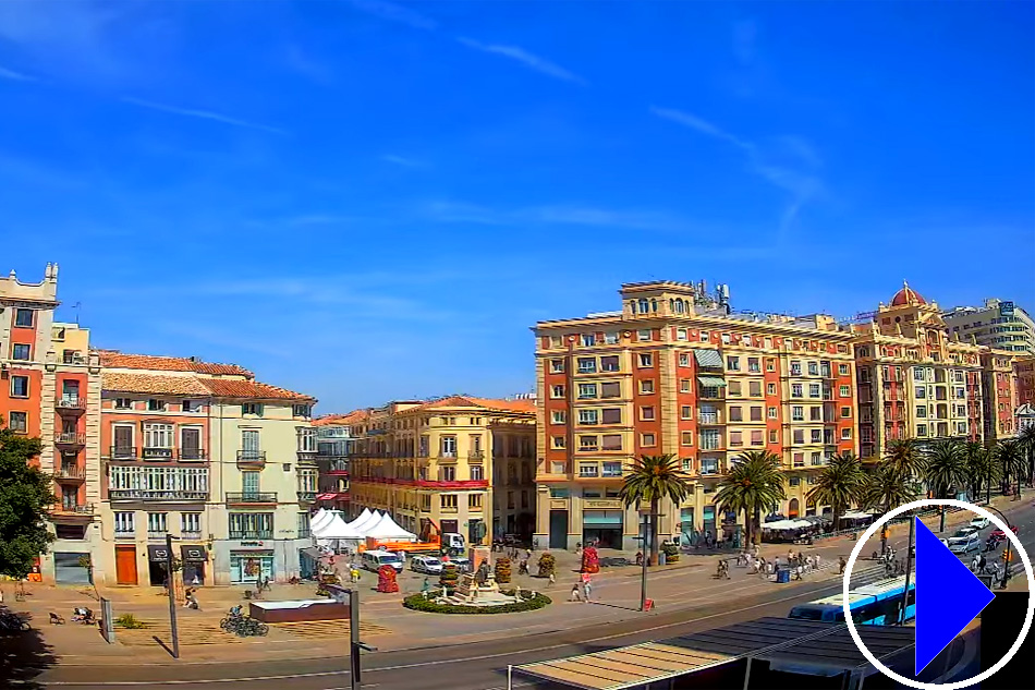 main avenue in malaga spain